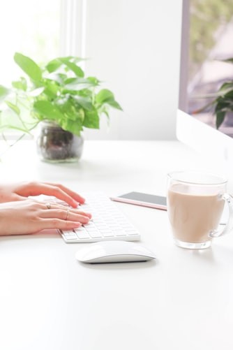 Woman working at computer