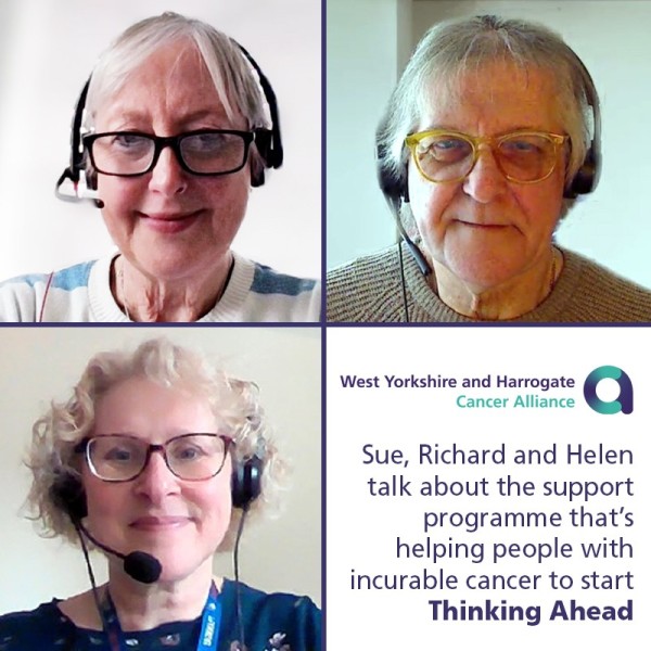 Photograph showing Sue, Richard and Helen, who are the three people speaking on the podcast